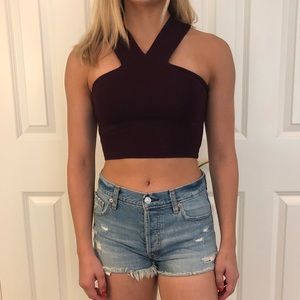 Dark Purple Crop Top